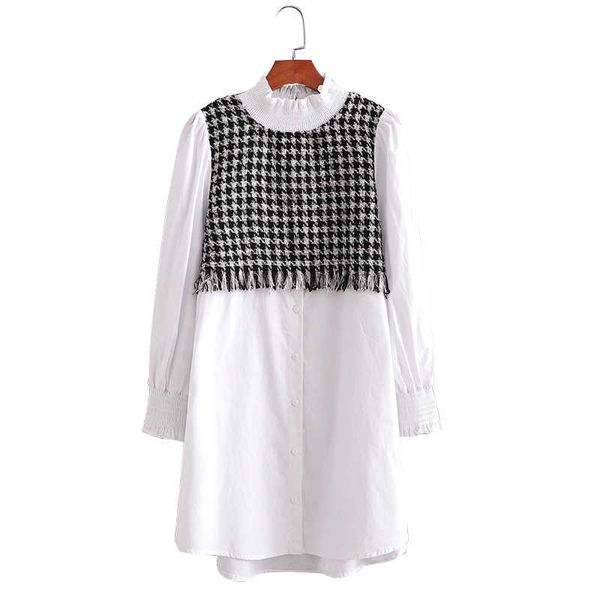 tangada fashion women tweed patchwork shirt dress long sleeve office ladies mini dress 1d206 210609, Black;gray
tangada fashion women tweed patchwork shirt dress long sleeve office ladies mini dress 1d206 210609, Black;gray