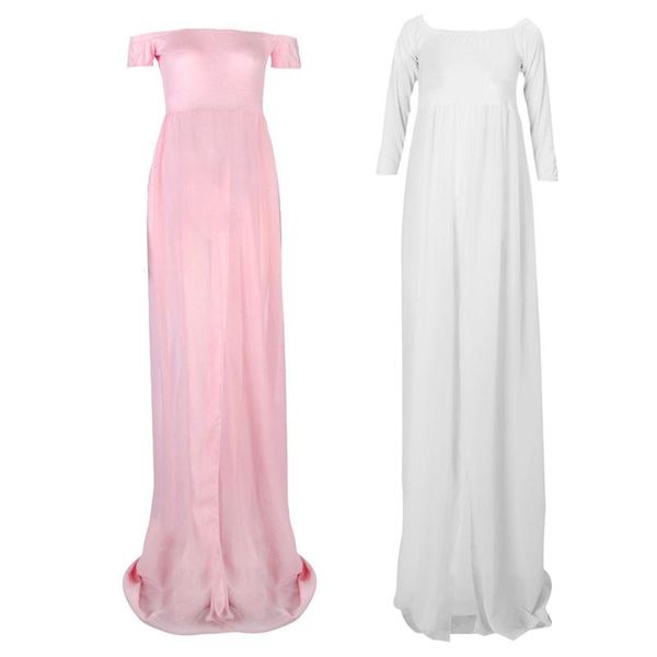 maternity dresses 2 pcs pography boat neck dress pregnant off shoulder stretch cotton chiffon patchwork dress, pink short sleeve, White
maternity dresses 2 pcs pography boat neck dress pregnant off shoulder stretch cotton chiffon patchwork dress, pink short sleeve, White