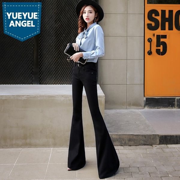 women's jeans vintage of high waist black autumn women flares thin pants fit total length fashion streetwear female stretch denim 98l2, Blue
women's jeans vintage of high waist black autumn women flares thin pants fit total length fashion streetwear female stretch denim 98l2, Blue