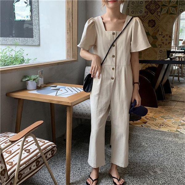 gym clothing solid loose vintage short sleeves fashion casual women jumpsuit square collar pants jumpsuits overalls, White;black
gym clothing solid loose vintage short sleeves fashion casual women jumpsuit square collar pants jumpsuits overalls, White;black