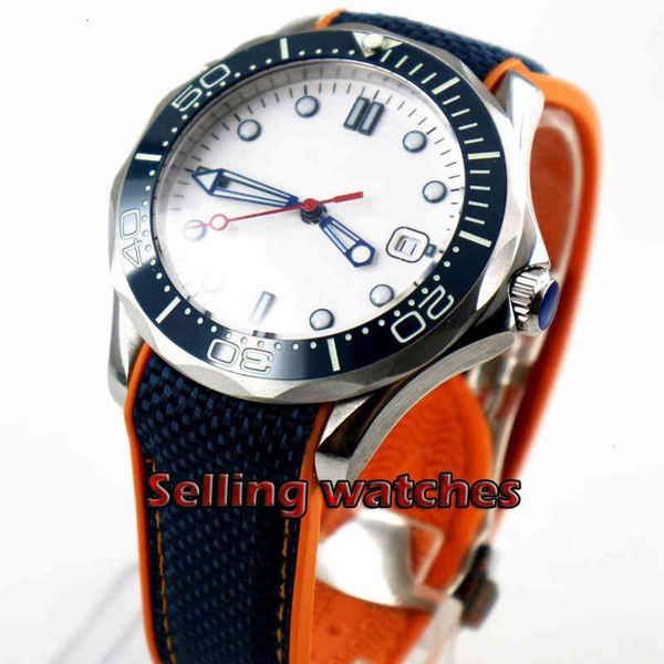 dial white sterile 41mm light rubber strap blue ceramic bezel sapphire glass date mechanical automatic human watch, Slivery;brown
dial white sterile 41mm light rubber strap blue ceramic bezel sapphire glass date mechanical automatic human watch, Slivery;brown