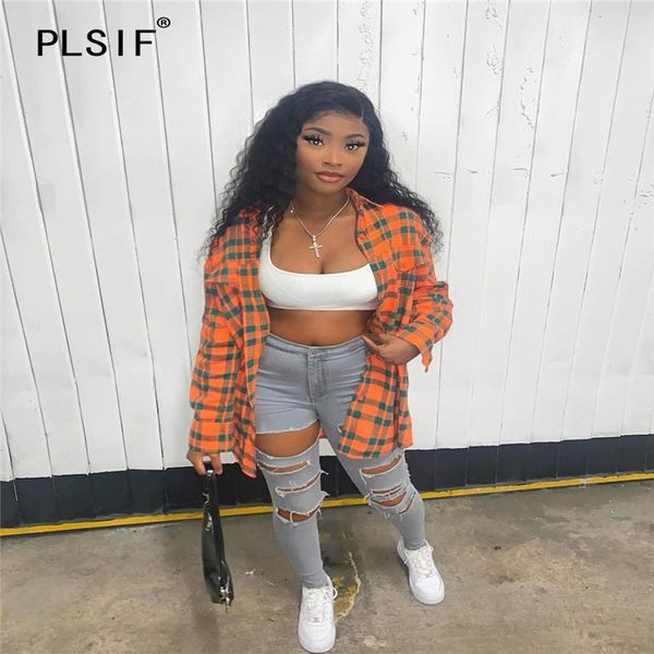 orange long sleeve grid print women t shirt young party lady fashion high street chic women's blouses & shirts, White
orange long sleeve grid print women t shirt young party lady fashion high street chic women's blouses & shirts, White