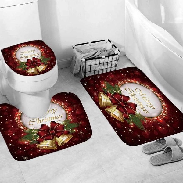 bath accessory set christmas waterproof bathroom shower curtain 4pcs mat toilet seat cover
bath accessory set christmas waterproof bathroom shower curtain 4pcs mat toilet seat cover