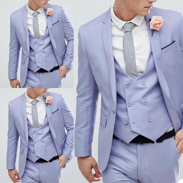 men's suits & blazers 3 piece light purple men modern formal wedding tuxedo customized fit slim lapel party coat+pant+vest, White;black
men's suits & blazers 3 piece light purple men modern formal wedding tuxedo customized fit slim lapel party coat+pant+vest, White;black