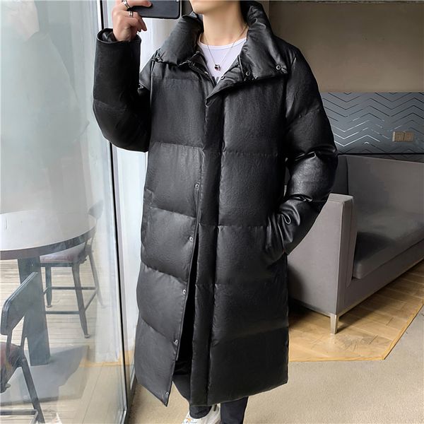 2021 clothing men keep in winter long leather jacket/male slim fit casual down jacket coats/man parker jacket s-5xl, Black
2021 clothing men keep in winter long leather jacket/male slim fit casual down jacket coats/man parker jacket s-5xl, Black
