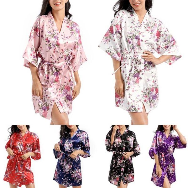 fashion robes flower print women's night robe japanese kimono style silk bathrobe nightdress sleepwear, Black;red
fashion robes flower print women's night robe japanese kimono style silk bathrobe nightdress sleepwear, Black;red