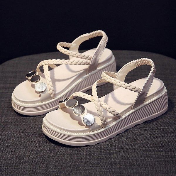 sandals 6cm leather wedge heel 2021 women's platform summer bling braided rope cross-tied beach sandal chunky sole woman shoes, Black
sandals 6cm leather wedge heel 2021 women's platform summer bling braided rope cross-tied beach sandal chunky sole woman shoes, Black
