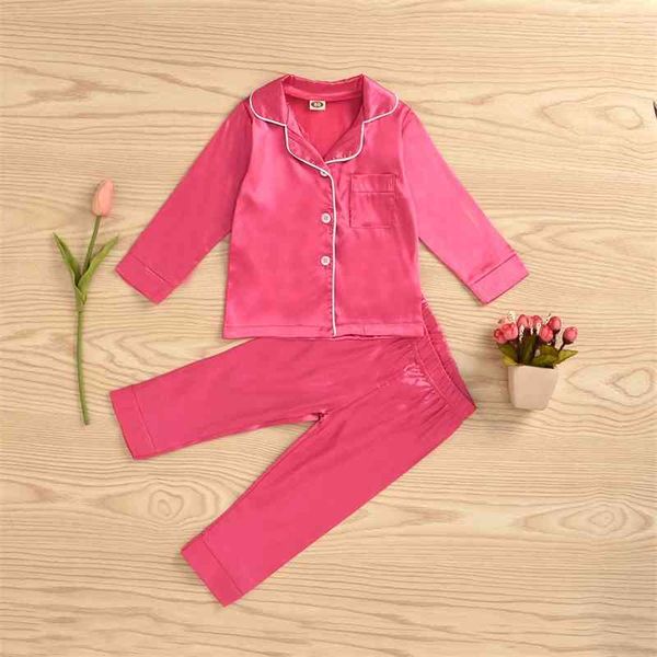 2020 girls' set rose red long sleeve pajamas and trousers, White 
2020 girls' set rose red long sleeve pajamas and trousers, White