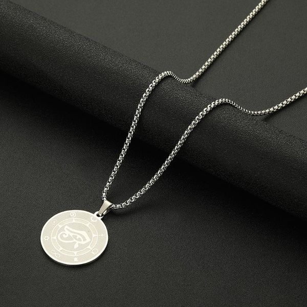 pendant necklaces cxwind stainless steel round eye of horus pendants o-shaped chain necklace amulet jewelry for women's men gift, Silver
pendant necklaces cxwind stainless steel round eye of horus pendants o-shaped chain necklace amulet jewelry for women's men gift, Silver