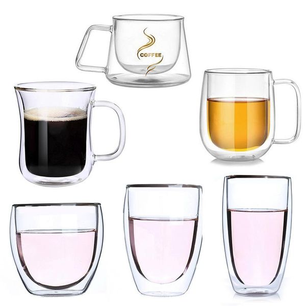 mugs double wall glass cup heat-resistant insulated glasses espresso coffee mug transparent drinkware milk beer
mugs double wall glass cup heat-resistant insulated glasses espresso coffee mug transparent drinkware milk beer