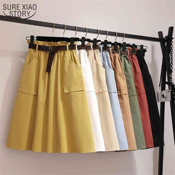 womens with belt midi knee length korean elegant high waist skirt female solid cotton summer autumn s 9900 210508, Black
womens with belt midi knee length korean elegant high waist skirt female solid cotton summer autumn s 9900 210508, Black