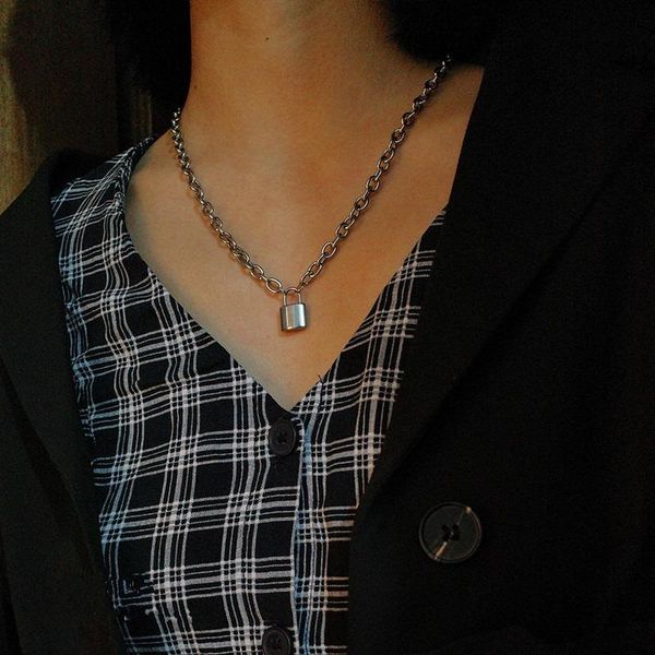 pendant necklaces necklace ins with cold wind female tide locks web celebrity niche contracted temperament design feeling alloy lock, Silver
pendant necklaces necklace ins with cold wind female tide locks web celebrity niche contracted temperament design feeling alloy lock, Silver