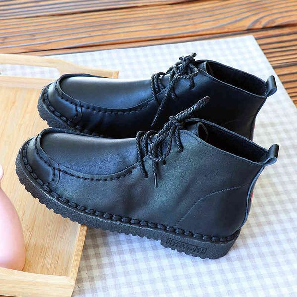 boots vintage hand-stitched martin mori women's flat short tube autumn and winter single boots children's cotton shoes, Black
boots vintage hand-stitched martin mori women's flat short tube autumn and winter single boots children's cotton shoes, Black