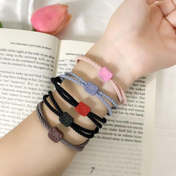 charm bracelets couple bracelet simple pig hair tie lovers sweet plastic resin animal for men love gift, Golden;silver
charm bracelets couple bracelet simple pig hair tie lovers sweet plastic resin animal for men love gift, Golden;silver