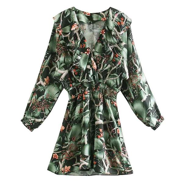 spring chic ruffles dresses women stylish vintage floral printed dress elegant ladies elastic waist mini 210531, Black;gray
spring chic ruffles dresses women stylish vintage floral printed dress elegant ladies elastic waist mini 210531, Black;gray