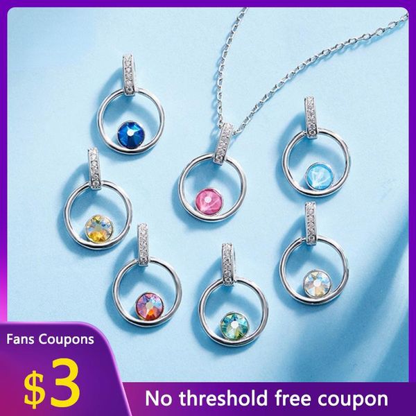 chains lynaccs silver 925 necklace women jewelry sterling colorful crystals geometric circle fine pendant gifts
chains lynaccs silver 925 necklace women jewelry sterling colorful crystals geometric circle fine pendant gifts