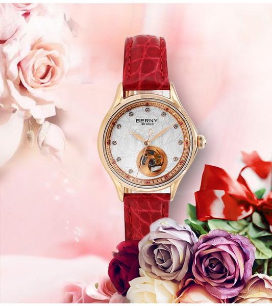 wristwatches luxury women watches berny brand automatic mechanical watch ladies steel skeleton antique female dress wristwatch, Slivery;brown
wristwatches luxury women watches berny brand automatic mechanical watch ladies steel skeleton antique female dress wristwatch, Slivery;brown