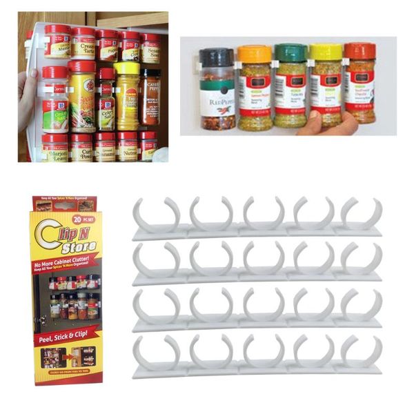 hooks & rails 4 pcs wall mount ingredient spice bottle rack plastic organizer 5 cabinet kitchen door jars holder
hooks & rails 4 pcs wall mount ingredient spice bottle rack plastic organizer 5 cabinet kitchen door jars holder