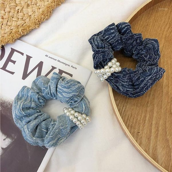 fashion hair accessories women denim pearl large intestine tie rubber band small fragrant flower head rope band1
fashion hair accessories women denim pearl large intestine tie rubber band small fragrant flower head rope band1
