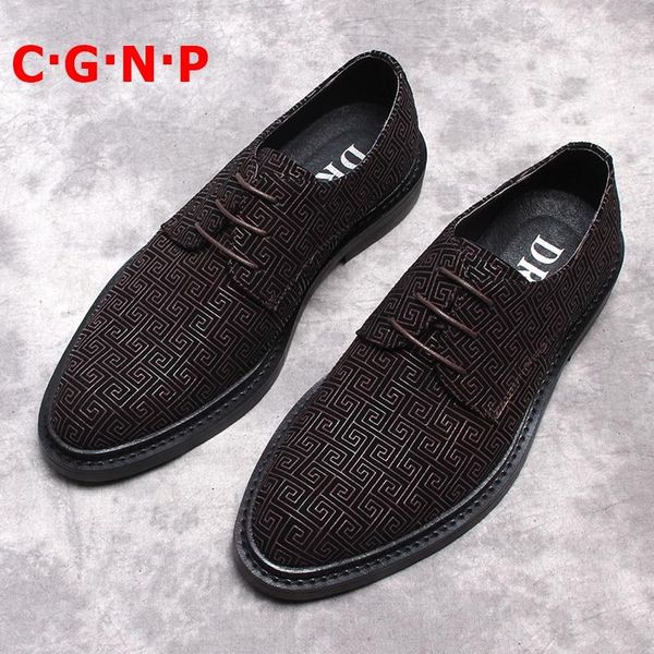dress shoes c·g·n·p suede leather men lace-up brand casual business formal comfortable thick soles mens, Black
dress shoes c·g·n·p suede leather men lace-up brand casual business formal comfortable thick soles mens, Black