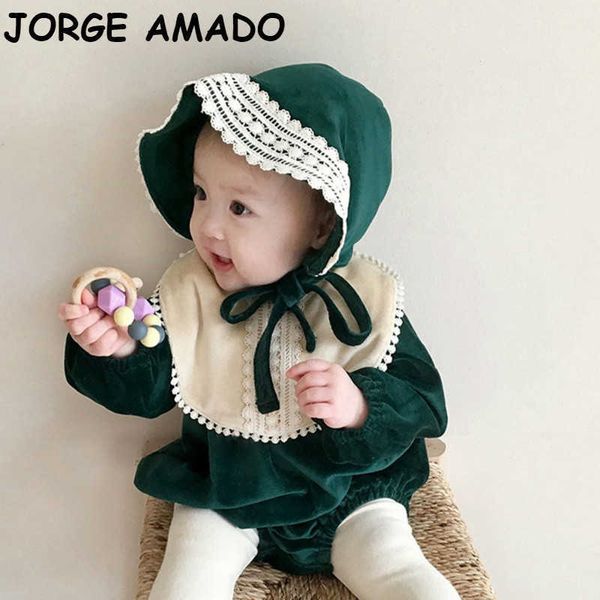 autumn winter baby girl long sleeve bodysuit velvet romper jumpsuit+cap+bib 3pcs born clothes 0-2y e0350 210610, Blue
autumn winter baby girl long sleeve bodysuit velvet romper jumpsuit+cap+bib 3pcs born clothes 0-2y e0350 210610, Blue