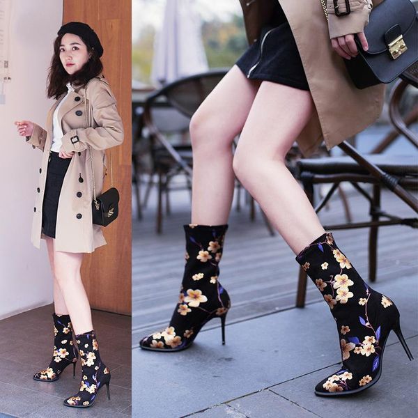 boots pointed women's slim high heel large size national 2021 suede fashion elastic thin shoes, Black
boots pointed women's slim high heel large size national 2021 suede fashion elastic thin shoes, Black