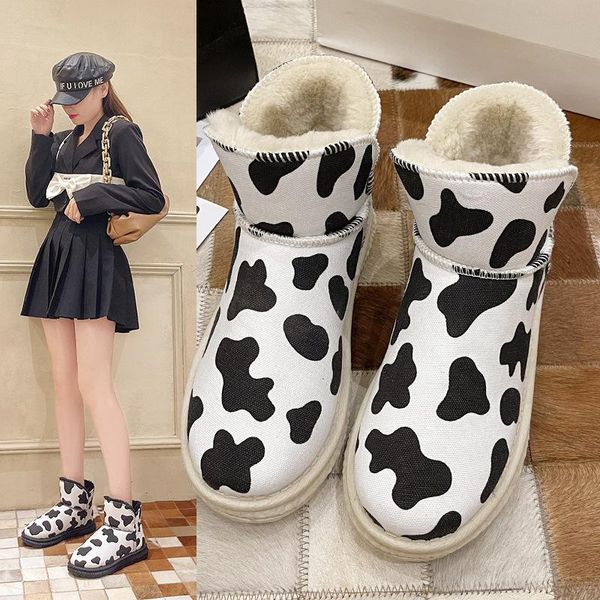 boots winter snow cute cow pattern non-slip thick bottom with velvet warmth female ankle cotton shoes, Black
boots winter snow cute cow pattern non-slip thick bottom with velvet warmth female ankle cotton shoes, Black