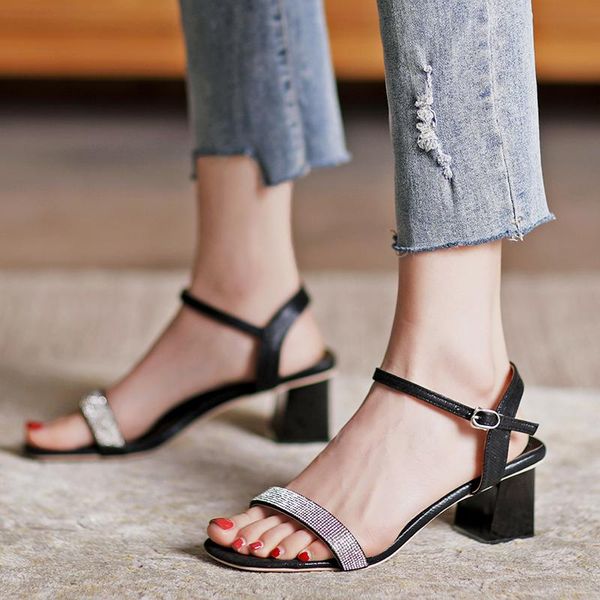 rimocy shiny crystal med heel sandals women classic black ankle strap office shoes woman silver open toe square heels lady
rimocy shiny crystal med heel sandals women classic black ankle strap office shoes woman silver open toe square heels lady