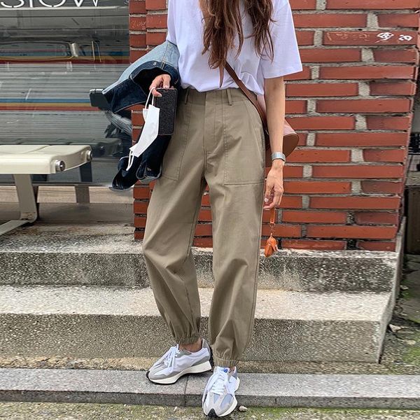 women's pants & capris women korean workwear casual straight leg trousers loose femme pt012, Black;white 
women's pants & capris women korean workwear casual straight leg trousers loose femme pt012, Black;white