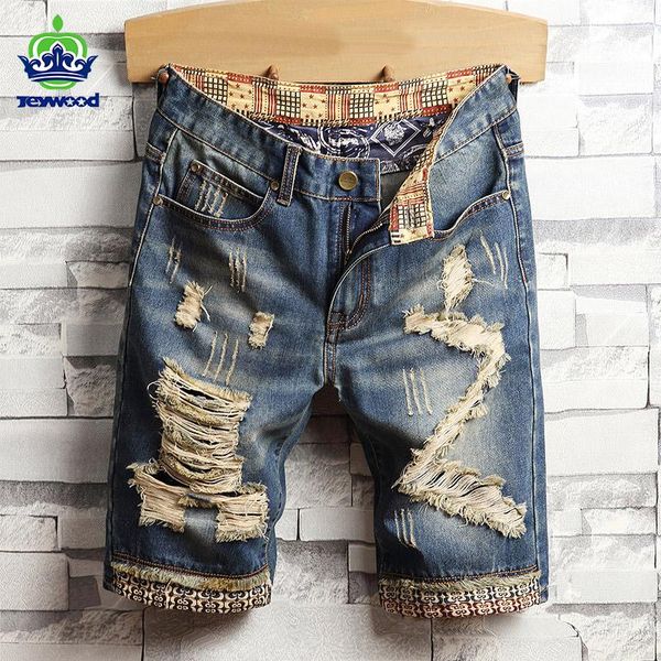 jeywood brand summer men's hole ripped denim shorts casual straight fit retro biker short pants male streetwear clothing jeans, Blue
jeywood brand summer men's hole ripped denim shorts casual straight fit retro biker short pants male streetwear clothing jeans, Blue