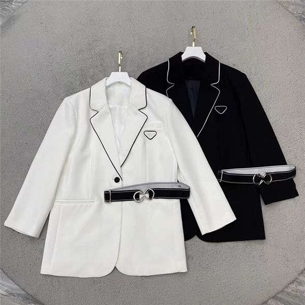 2022 lady classic blazer zipper waist bag single breasted belt women lapel long sleeve, White;black
2022 lady classic blazer zipper waist bag single breasted belt women lapel long sleeve, White;black