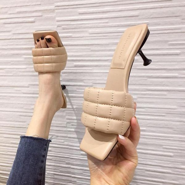 european genuine leather slingback women sandals stiletto high heels shoes slippers slip on knitted femmes sandalias 2021, Black
european genuine leather slingback women sandals stiletto high heels shoes slippers slip on knitted femmes sandalias 2021, Black