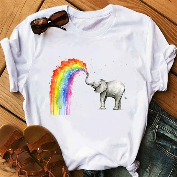 summer watercolor elephant print harajuku womens kawaii casual short sleeve o neck tee female cartoon animal t shirt, White
summer watercolor elephant print harajuku womens kawaii casual short sleeve o neck tee female cartoon animal t shirt, White