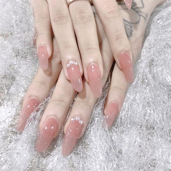24pcs detachable med-length false nails nude pink ballerina wearable fake press on full cover manicure nail extension tips1, Red;gold
24pcs detachable med-length false nails nude pink ballerina wearable fake press on full cover manicure nail extension tips1, Red;gold