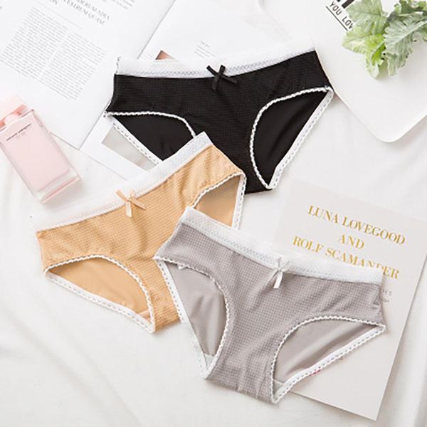 women's panties ice silk lingerie underwear silky traceless mid waist cotton briefs comfortable close fitting, Black;pink
women's panties ice silk lingerie underwear silky traceless mid waist cotton briefs comfortable close fitting, Black;pink