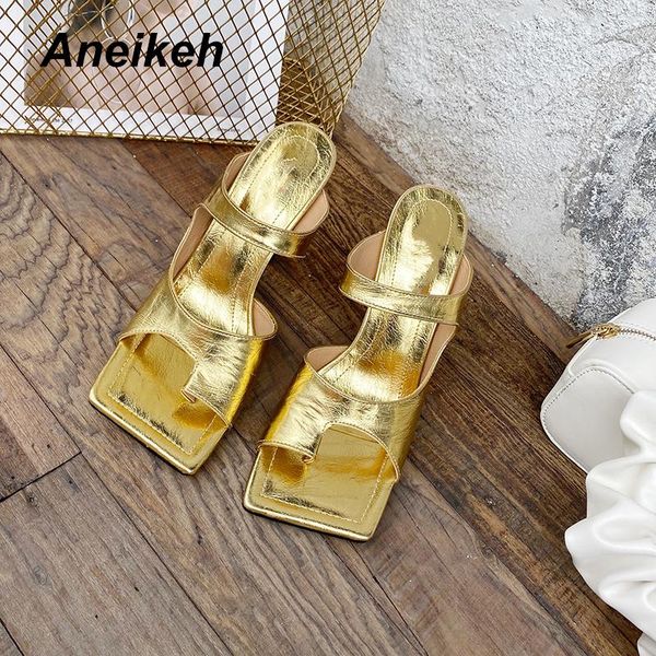 aneikeh 2021 women summer square toe weave thin high heel leisure narrow band slip on slides fashion ladies party shoes slippers, Black
aneikeh 2021 women summer square toe weave thin high heel leisure narrow band slip on slides fashion ladies party shoes slippers, Black