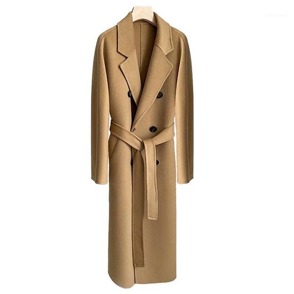 women's wool & blends 2021 winter fashion cashmere coat real long thick warm trench female s8752, Black
women's wool & blends 2021 winter fashion cashmere coat real long thick warm trench female s8752, Black