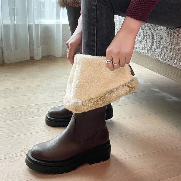 boots super warm thicken plush snow chunky heel pu knee high fur splicing flat shoes for women mujer botas, Black
boots super warm thicken plush snow chunky heel pu knee high fur splicing flat shoes for women mujer botas, Black