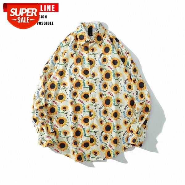 tkpa men's and women's sunflower full printed long sleeve shirt hip hop bf loose floral couple #jm6k, White;black
tkpa men's and women's sunflower full printed long sleeve shirt hip hop bf loose floral couple #jm6k, White;black