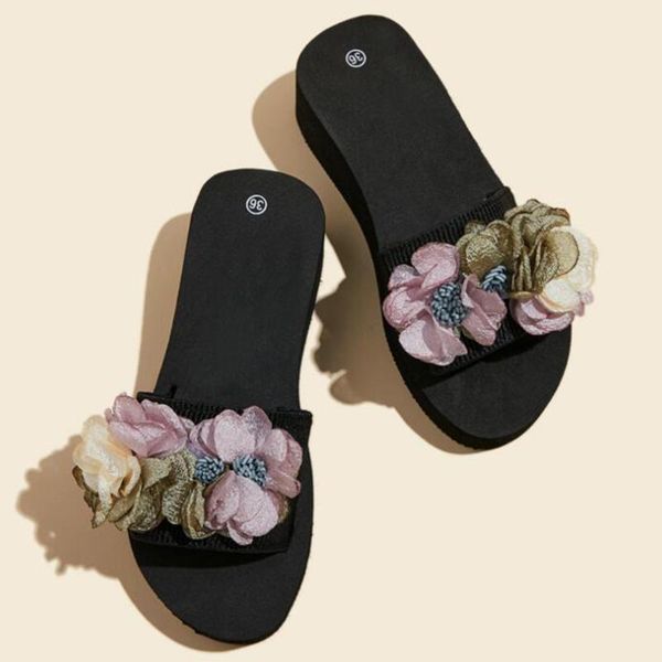 slippers summer woman flower platform wedges beach shoes ladies comfortable casual flip flop fashion sandals female hh59, Black
slippers summer woman flower platform wedges beach shoes ladies comfortable casual flip flop fashion sandals female hh59, Black