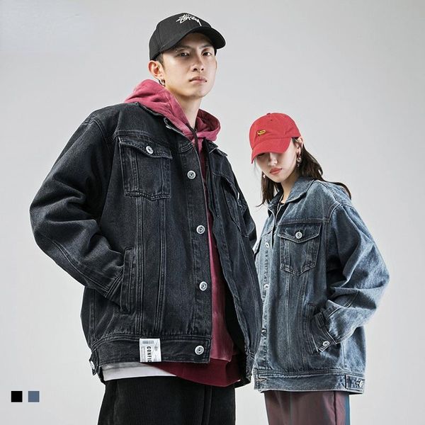 men's jackets denim jacket japanese 2021 autumn and winter style washed loose lapel casual bomber men clothing, Black;brown
men's jackets denim jacket japanese 2021 autumn and winter style washed loose lapel casual bomber men clothing, Black;brown