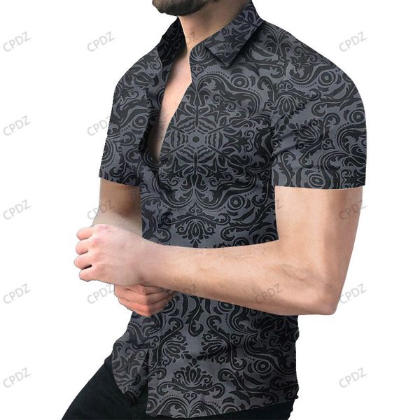 single breasted shirts for men color plaid print summer outdoor fashion letter striped printed button down short sleeve beach party style ha, White;black
single breasted shirts for men color plaid print summer outdoor fashion letter striped printed button down short sleeve beach party style ha, White;black