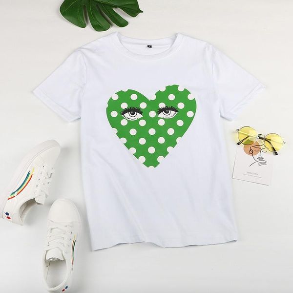 women's t-shirt 2021 summer o-neck printing love cotton casual lady short sleeve base loose leisure shirt, White
women's t-shirt 2021 summer o-neck printing love cotton casual lady short sleeve base loose leisure shirt, White