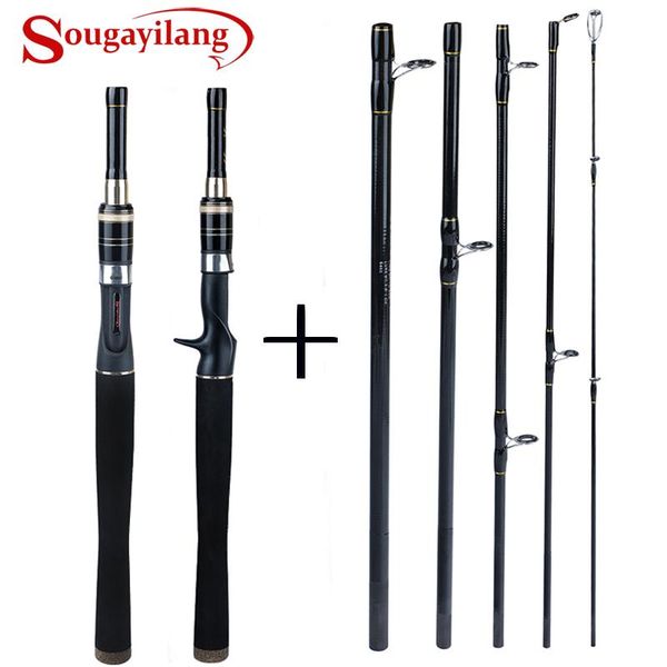 sougayilang 6 sections lure rod 2.1m protable carbon fiber carp fishing 10-20g wt spinning /casting travel pesca boat rods
sougayilang 6 sections lure rod 2.1m protable carbon fiber carp fishing 10-20g wt spinning /casting travel pesca boat rods