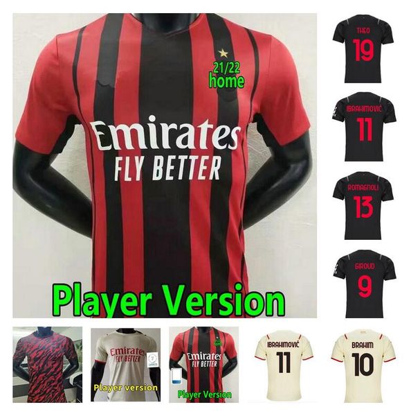 player version ibrahimovic ac milan soccer jerseys 2021 2022 brahim giroud m.maignan tonali kessie theo rebic romagnoli calhanoglu football, Black;yellow
player version ibrahimovic ac milan soccer jerseys 2021 2022 brahim giroud m.maignan tonali kessie theo rebic romagnoli calhanoglu football, Black;yellow