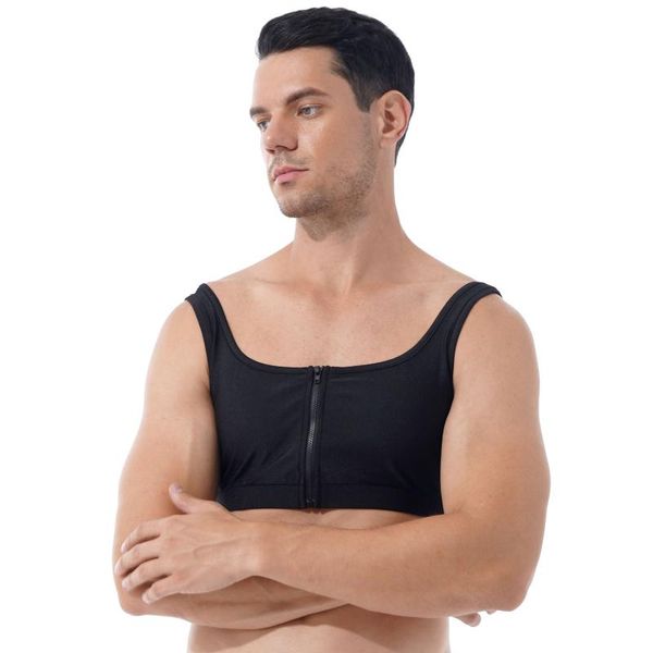 men' tank men zipper front gym sports cropped sleeveless casual vest workout fitness exercise underwaist dance show costume, White;black
men' tank men zipper front gym sports cropped sleeveless casual vest workout fitness exercise underwaist dance show costume, White;black