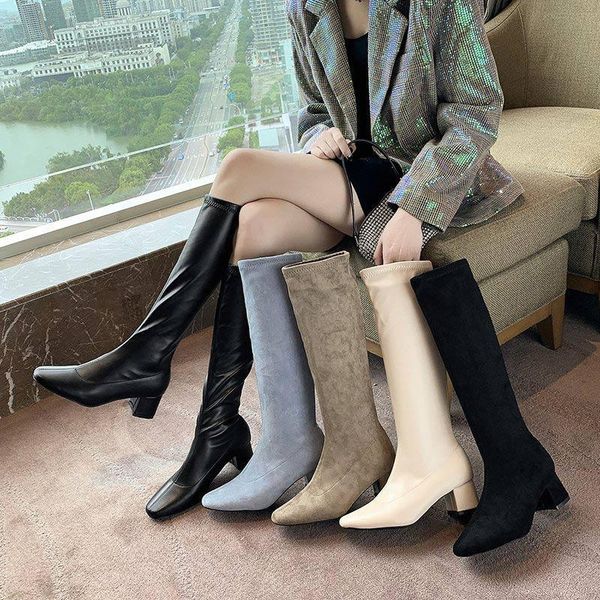 boots women's stretch knee high suede heels shoes fashion autumn woman female footwear 2021 casual ladies long br037, Black
boots women's stretch knee high suede heels shoes fashion autumn woman female footwear 2021 casual ladies long br037, Black