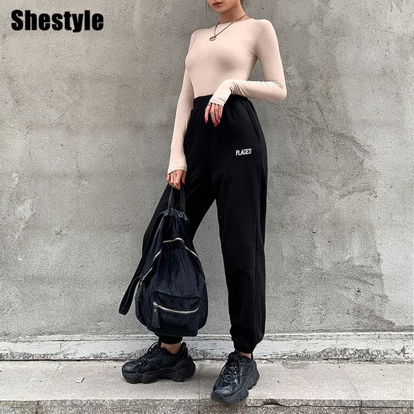 shestyle thick black pockets streetwear pant women letter dstring high waist winter fall plain jogger pant hip hop trousersby, Black;white
shestyle thick black pockets streetwear pant women letter dstring high waist winter fall plain jogger pant hip hop trousersby, Black;white