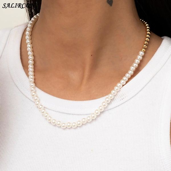 salircon vintage imitation pearl choker necklace for women kpop acrylic beads chain fashion neck jewelry accessories pendant necklaces, Silver
salircon vintage imitation pearl choker necklace for women kpop acrylic beads chain fashion neck jewelry accessories pendant necklaces, Silver