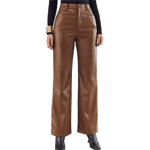 women's pants & capris women faux leather trousers autumn spring high street fashion bottoms solid pockets zipper waist wide-leg long f, Black;white
women's pants & capris women faux leather trousers autumn spring high street fashion bottoms solid pockets zipper waist wide-leg long f, Black;white